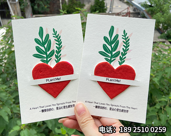 节日创意可种植爱心卡片